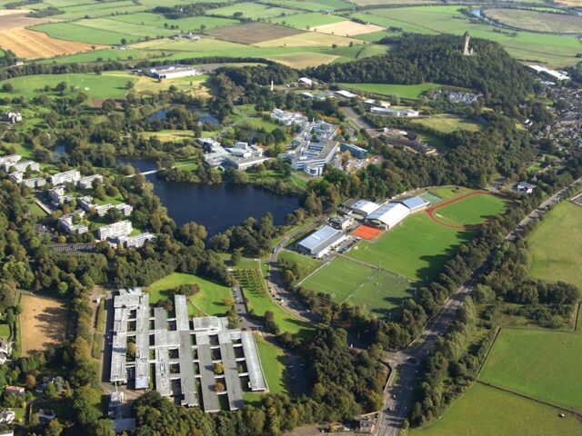 Aerial view of the University of Stirling